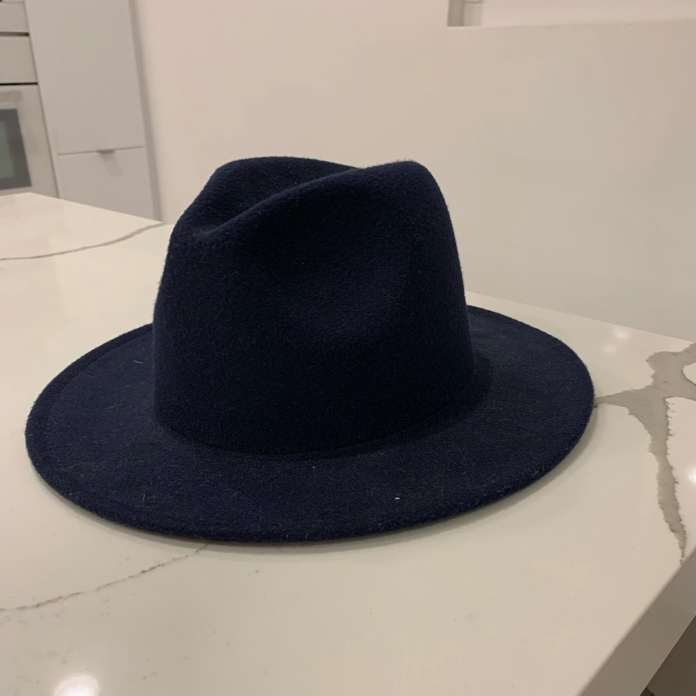 Navy Medium Brimmed Structure Hat - image 4